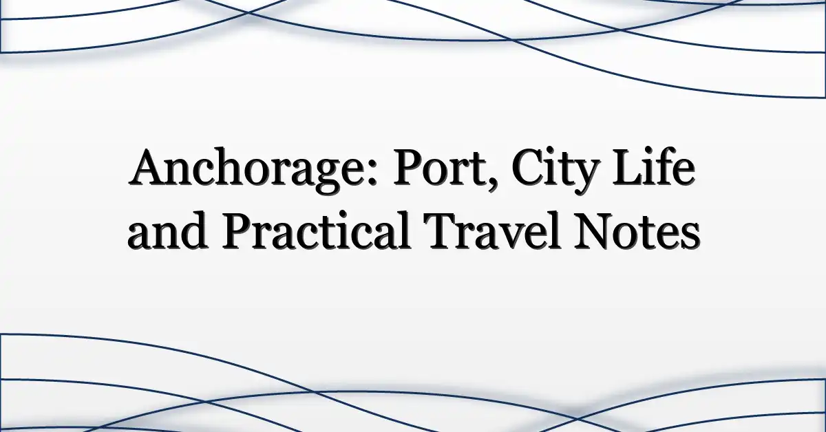 Anchorage: Port, City Life and Practical Travel Notes