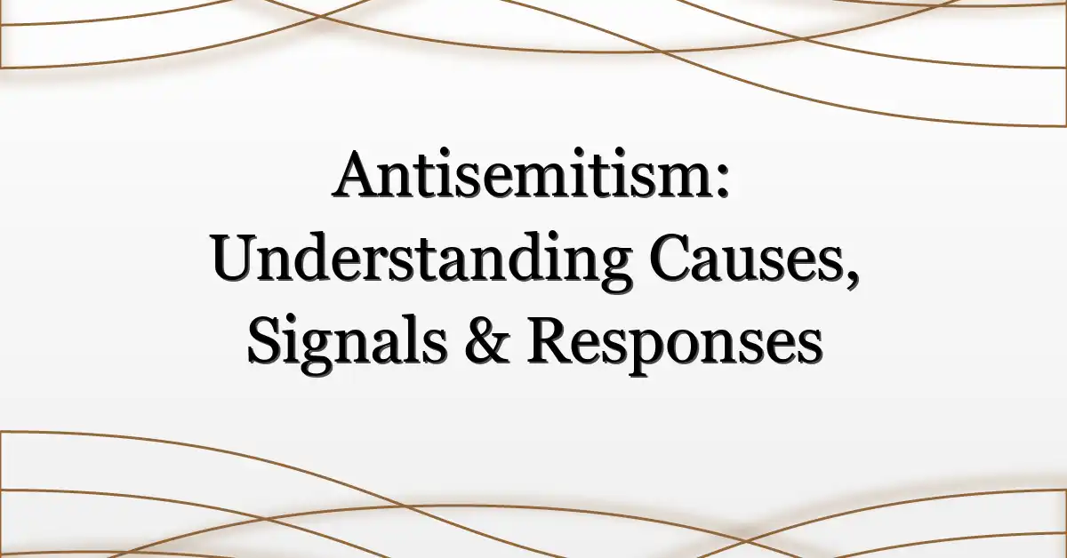 Antisemitism: Understanding Causes, Signals & Responses