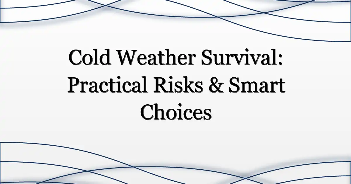 Cold Weather Survival: Practical Risks & Smart Choices