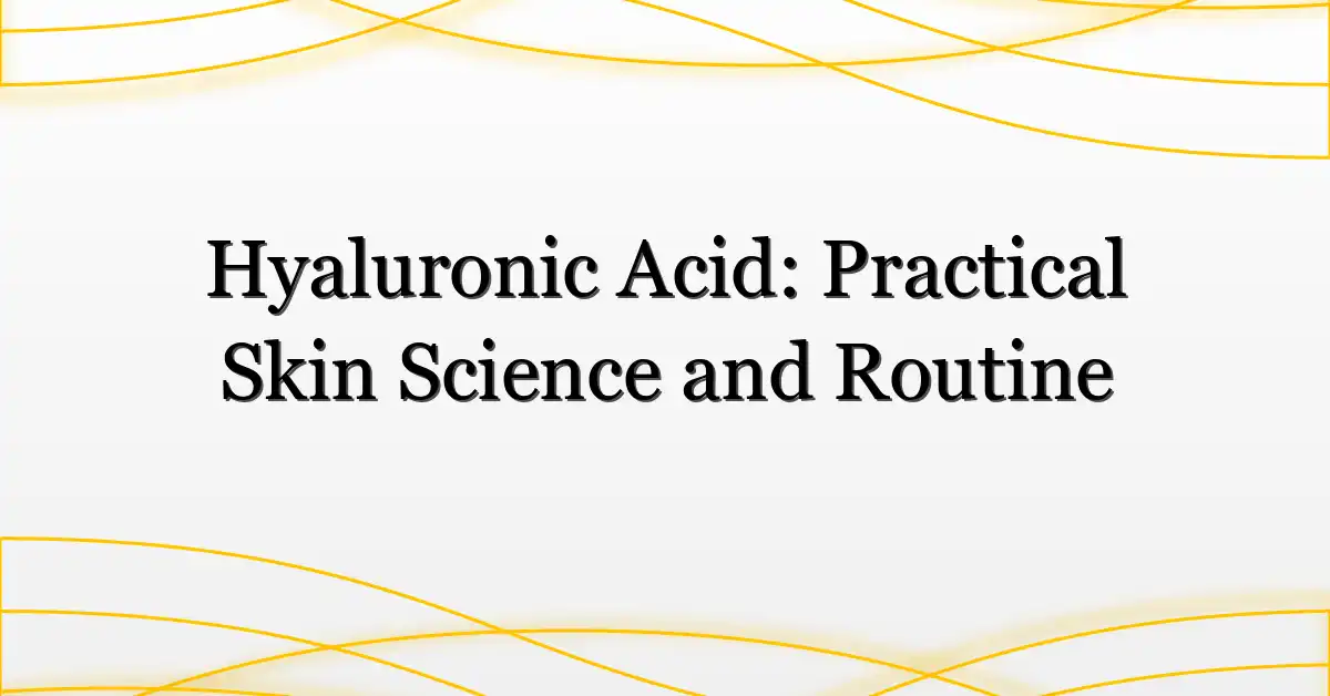 Hyaluronic Acid: Practical Skin Science and Routine