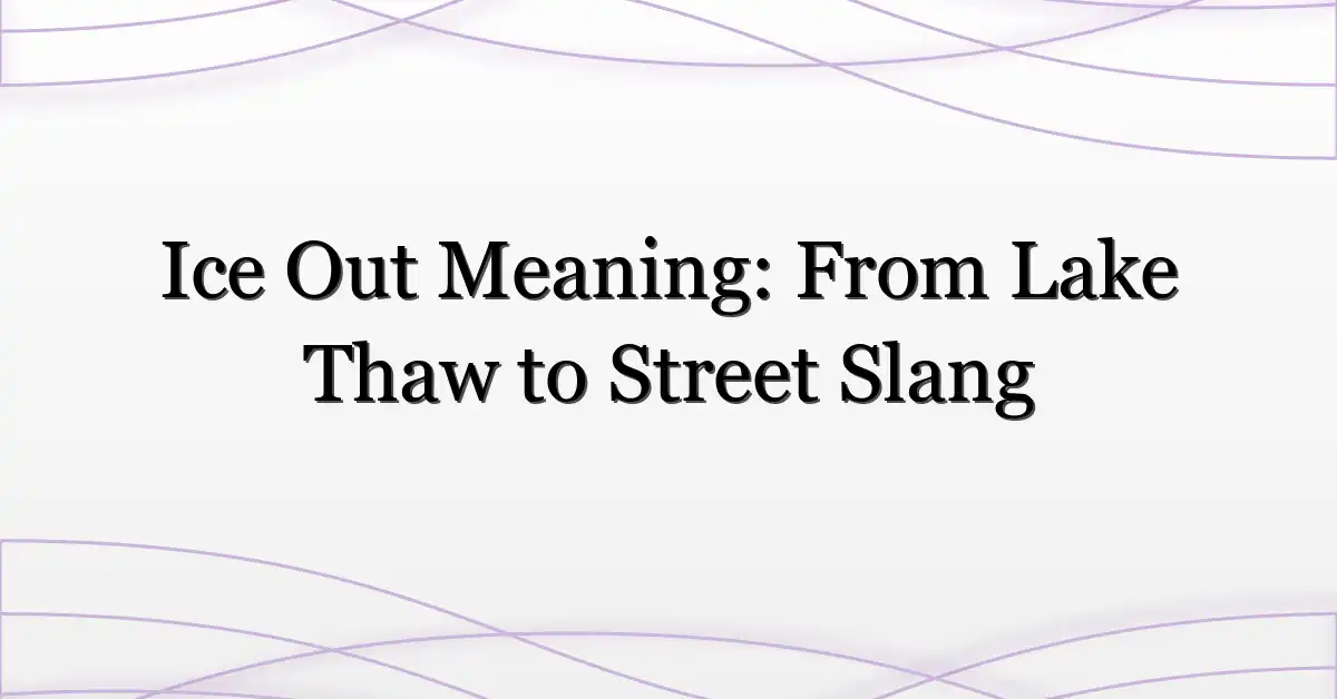Ice Out Meaning: From Lake Thaw to Street Slang