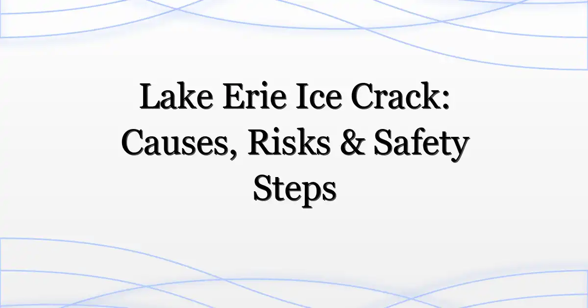 Lake Erie Ice Crack: Causes, Risks & Safety Steps
