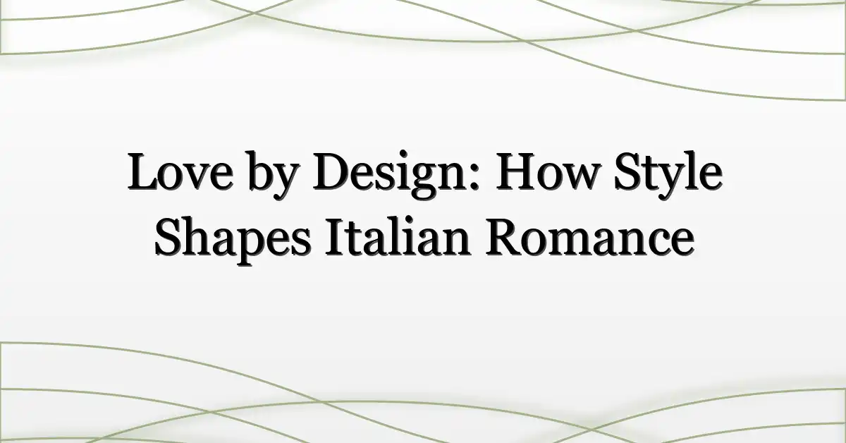 Love by Design: How Style Shapes Italian Romance