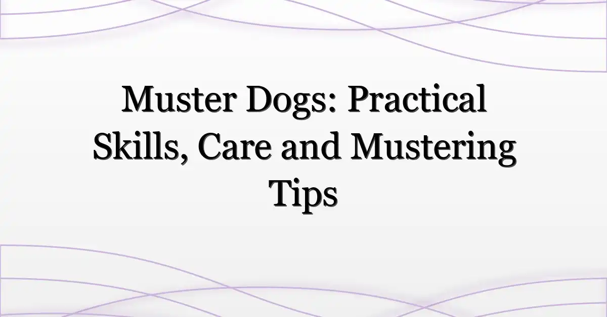 Muster Dogs: Practical Skills, Care and Mustering Tips