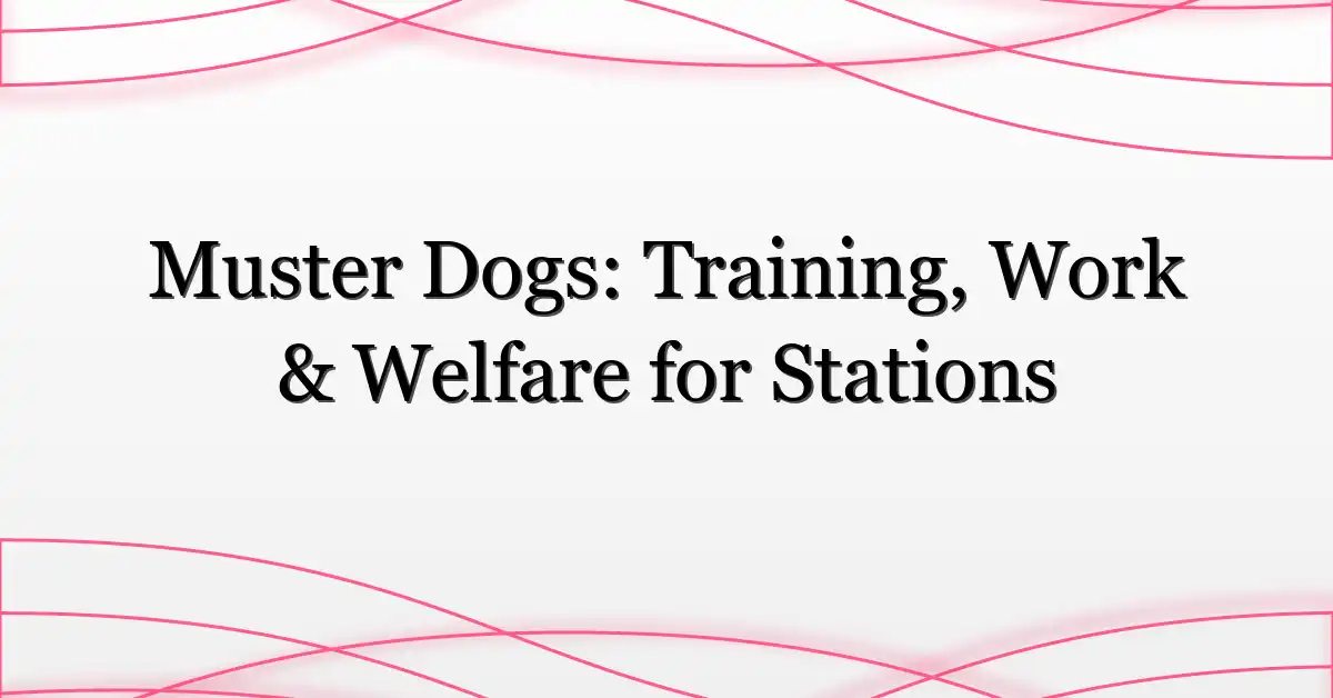 Muster Dogs: Training, Work & Welfare for Stations
