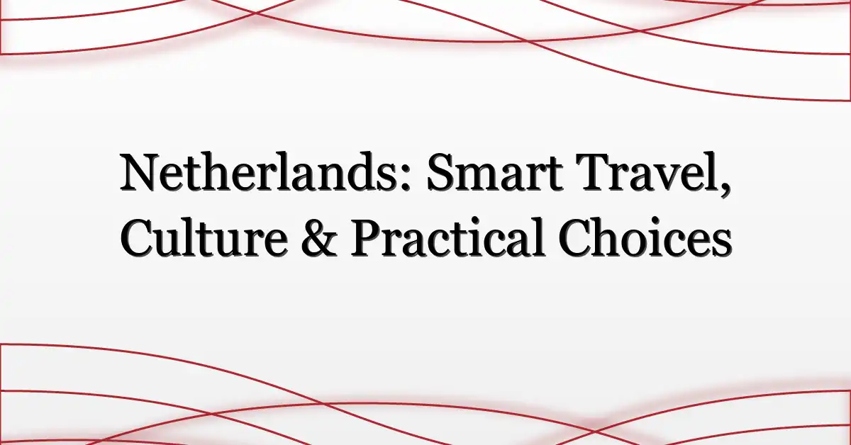Netherlands: Smart Travel, Culture & Practical Choices