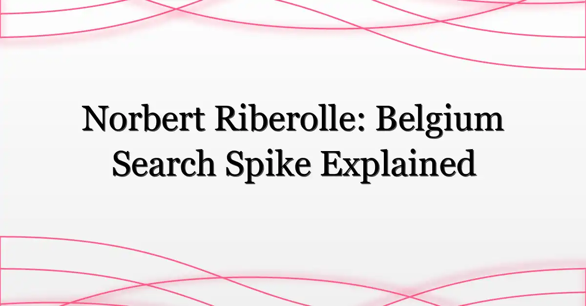 Norbert Riberolle: Belgium Search Spike Explained