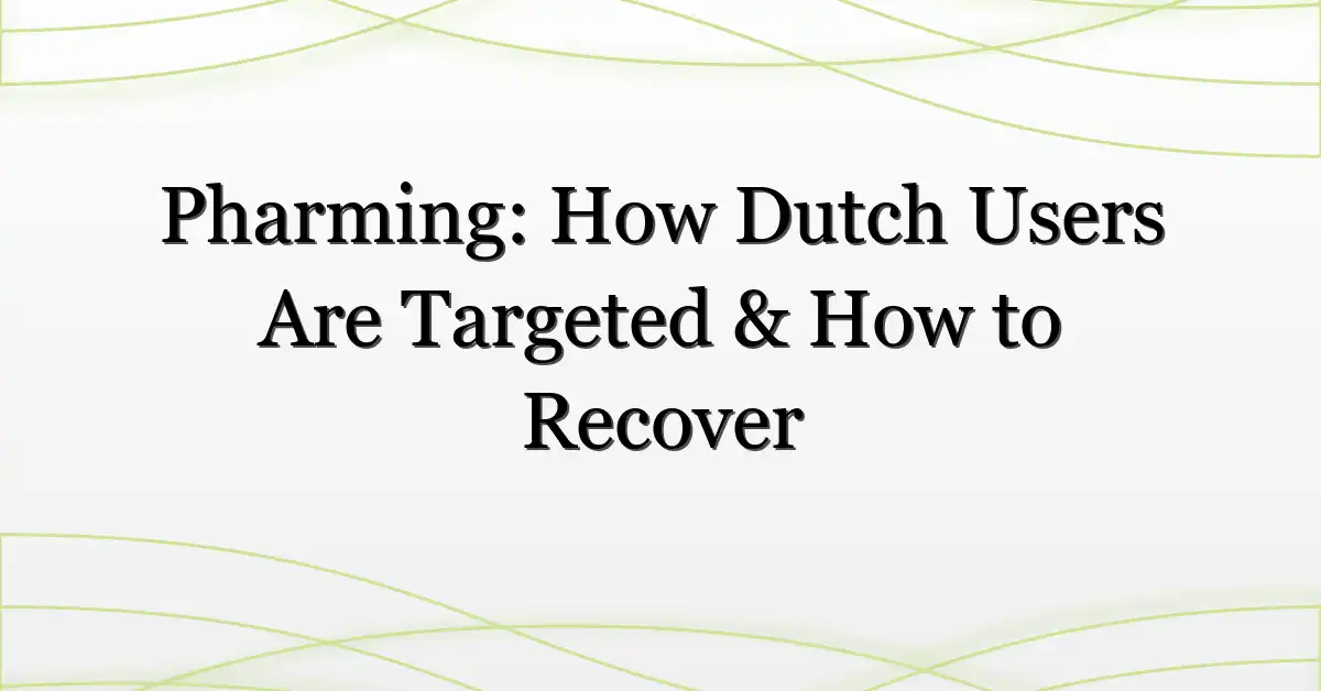 Pharming: How Dutch Users Are Targeted & How to Recover