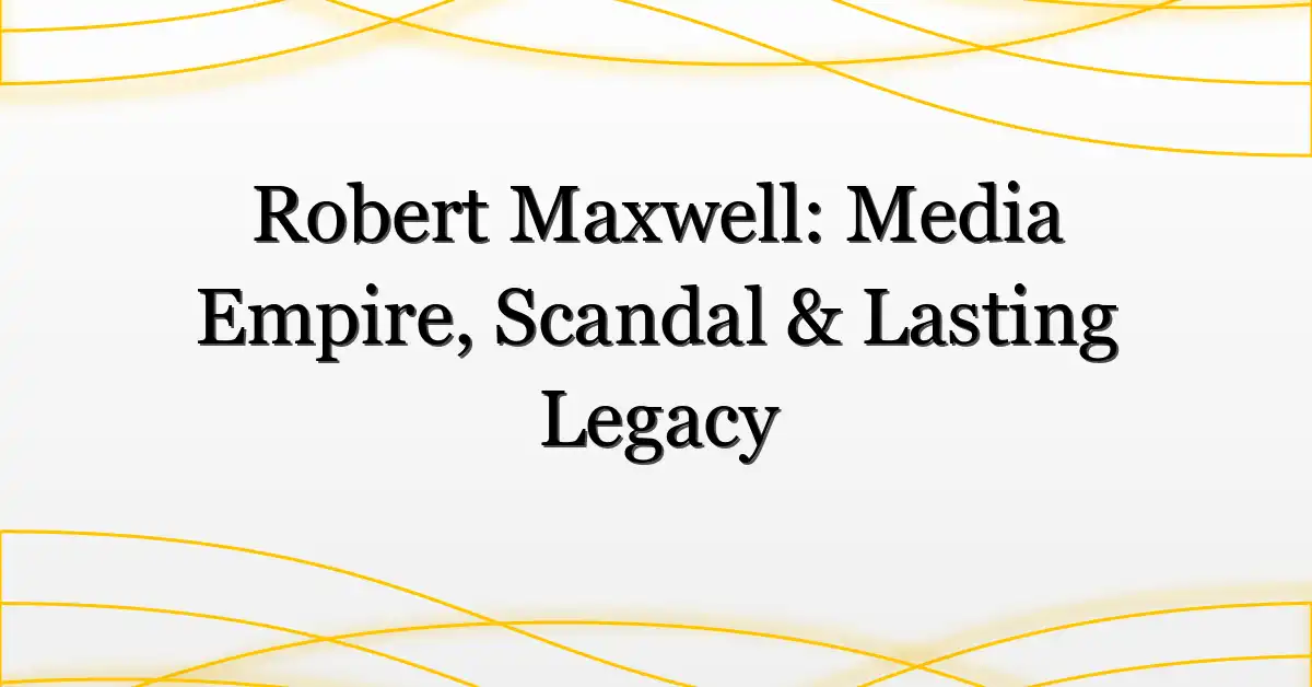 Robert Maxwell: Media Empire, Scandal & Lasting Legacy