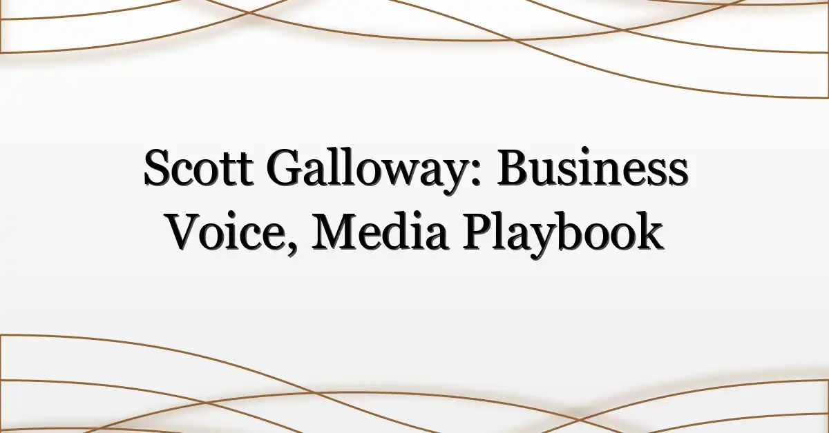 Scott Galloway: Business Voice, Media Playbook