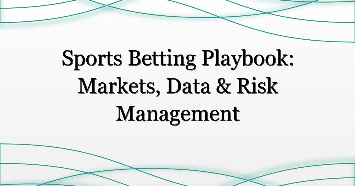 Sports Betting Playbook: Markets, Data & Risk Management