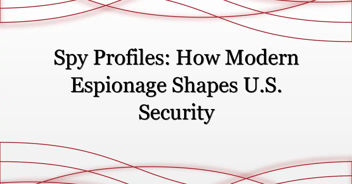 Spy Profiles: How Modern Espionage Shapes U.S. Security