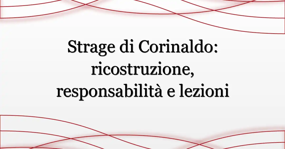 Strage di Corinaldo: ricostruzione, responsabilità e lezioni