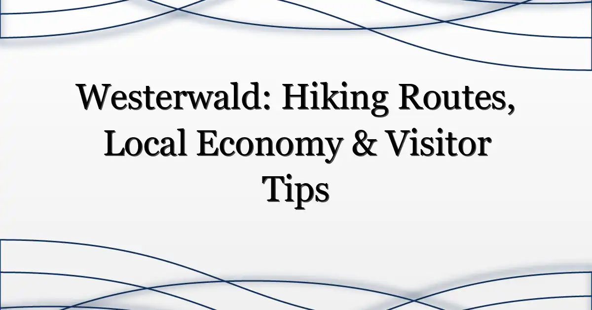 Westerwald: Hiking Routes, Local Economy & Visitor Tips