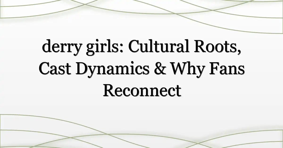 derry girls: Cultural Roots, Cast Dynamics & Why Fans Reconnect