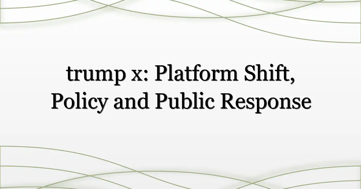 trump x: Platform Shift, Policy and Public Response