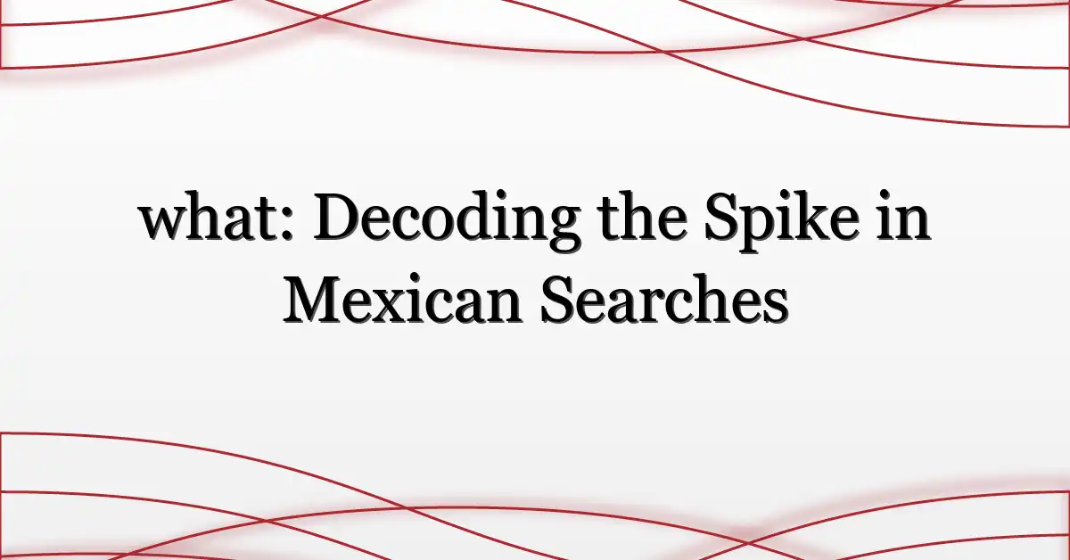 what: Decoding the Spike in Mexican Searches